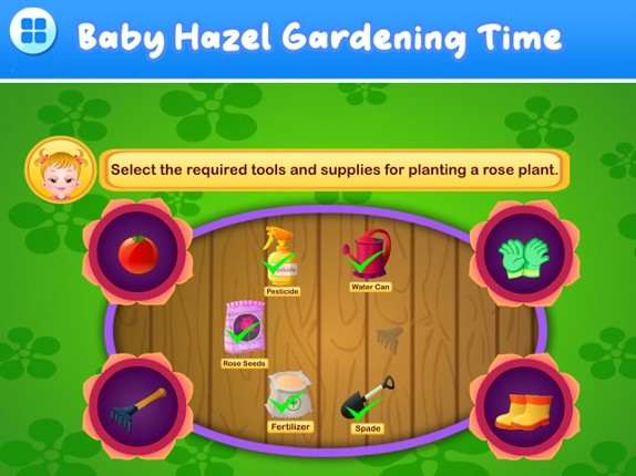 Baby Hazel Gardening Time Game Image