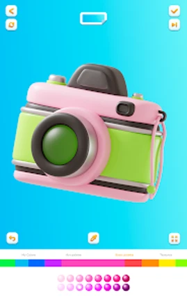 Cute Minis 3D Coloring Book screenshot