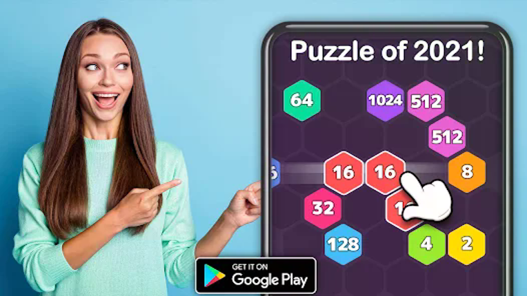 2048 Hexagon-Number Merge Game screenshot