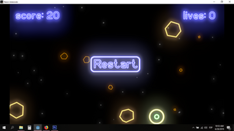 Neon Asteroids Image