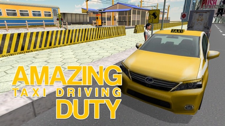 Taxi Driver Simulator – Yellow cab driving &amp; parking simulation game screenshot