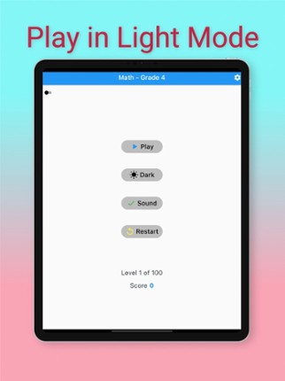4th Grade Math Challenge Game screenshot