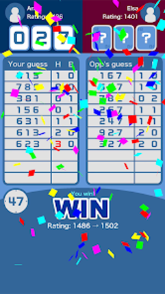 Hit＆Blow Online (Bulls & Cows) screenshot