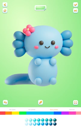 Cute Minis 3D Coloring Book screenshot