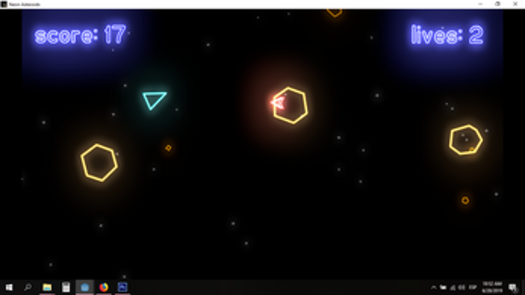 Neon Asteroids Image