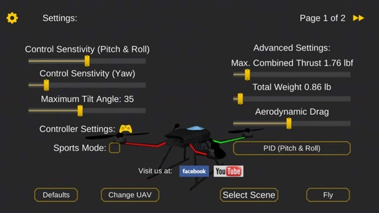 QuadcopterFx Simulator screenshot