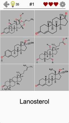 Steroids - Chemical Formulas screenshot