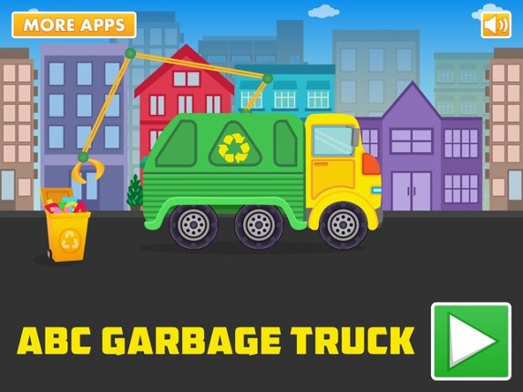 ABC Garbage Truck Free - an alphabet fun game for preschool kids learning ABCs and love Trucks and Things That Go Image