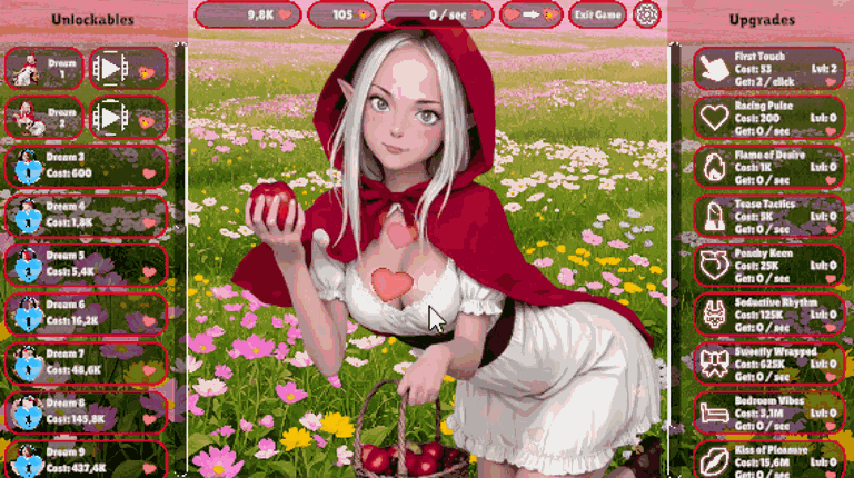 Beauty Clicker: Scarlet's Dreams screenshot