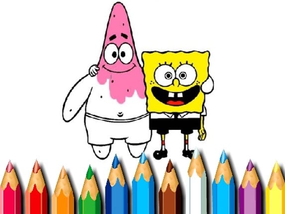 BTS Sponge Bob Coloring Image
