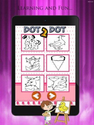 Dot to Dot Coloring Book Brain Learning - Free Games For Kids screenshot
