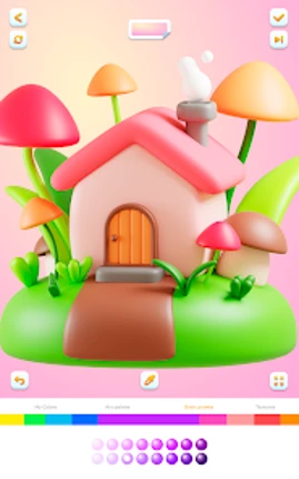 Cute Minis 3D Coloring Book screenshot