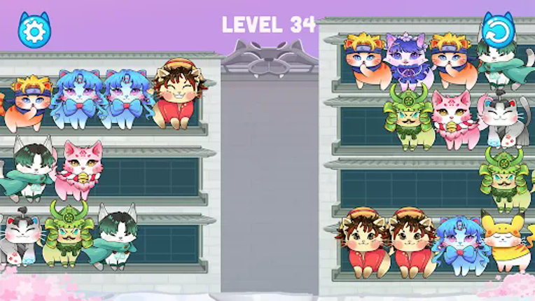 Cat Sort Color: Classic Puzzle screenshot