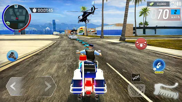 US Police Car Chase Driving 3d Image