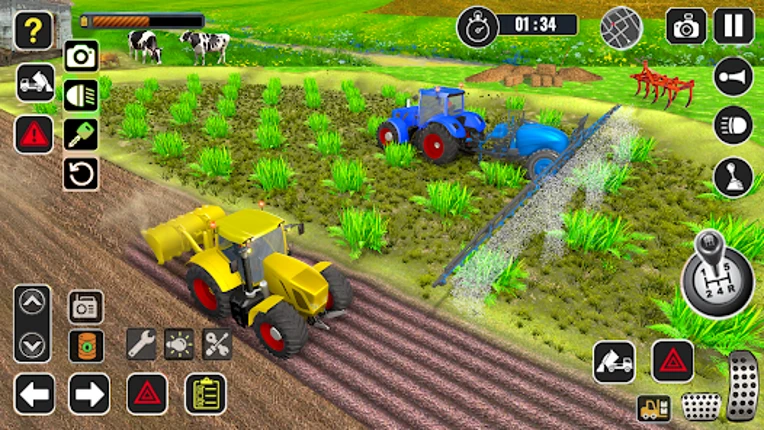 Tractor Farming Game Harvester Image