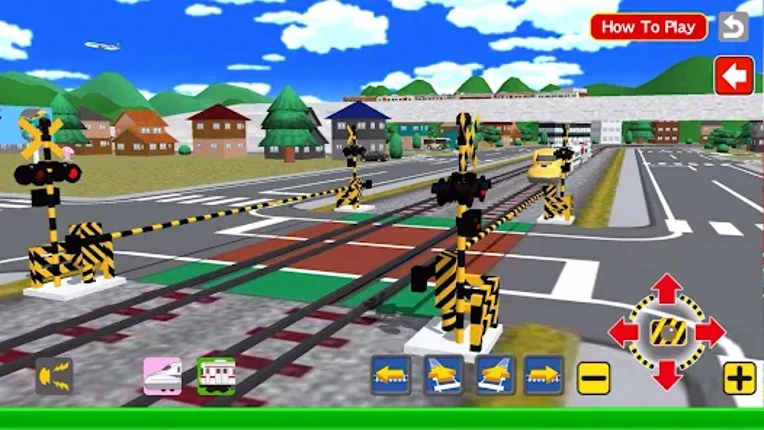 Railroad Crossing Train 3D Image