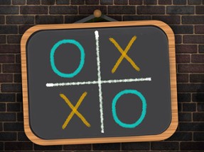 Tic Tac Toe Blackboard Image