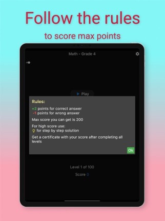 4th Grade Math Challenge Game Image