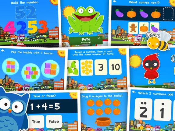 Animal Kindergarten Math Games Image