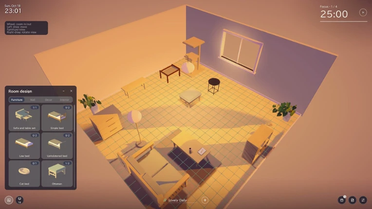 Cozy Cat Room: Focus Time with Your Cat screenshot