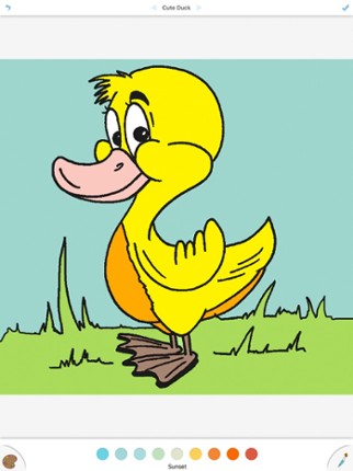 Cute Duck Coloring Drawing Book For Kids screenshot