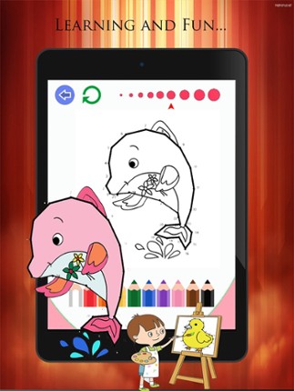 Dot to Dot Coloring Book Brain Learning - Free Games For Kids screenshot