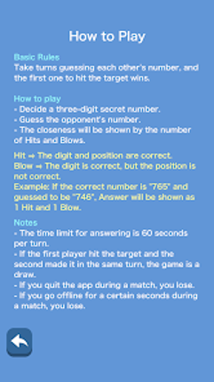 Hit＆Blow Online (Bulls & Cows) screenshot