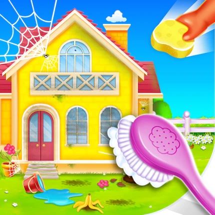 Baby Girl Home Cleaning Game Image