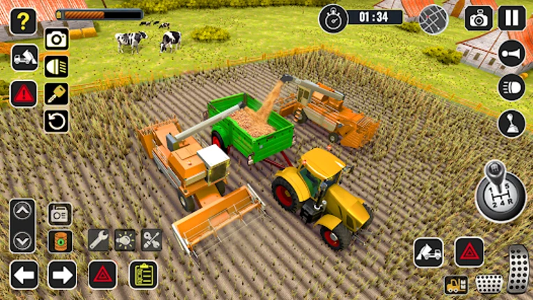 Tractor Farming Game Harvester Image