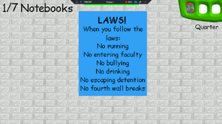 Police Officer In Baldi's Basics screenshot