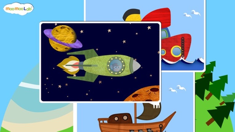 Rocket and Airplane : Puzzles, Games and Activities for Toddlers and Preschool Kids by Moo Moo Lab screenshot