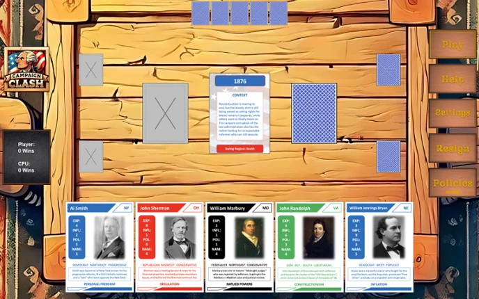 Campaign Clash: The U.S. History Card Game Image