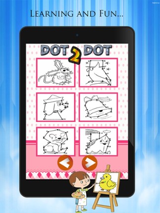 Dot to Dot Coloring Book Brain Learning - Free Games For Kids screenshot
