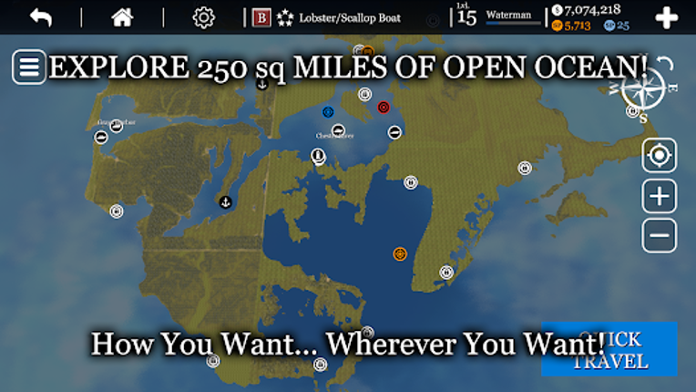 uCaptain: Boat Fishing Game 3D screenshot