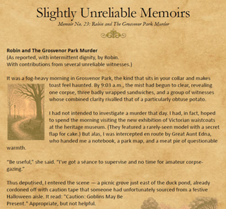 Slightly Unreliable Memoirs: Volume 6 Image