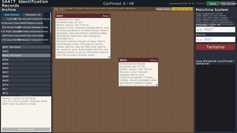 UNKNOWN PASSENGER 47 screenshot