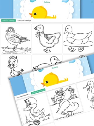 Cute Duck Coloring Drawing Book For Kids screenshot