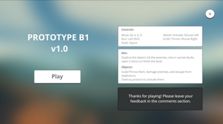 Desert Webs - Prototype screenshot