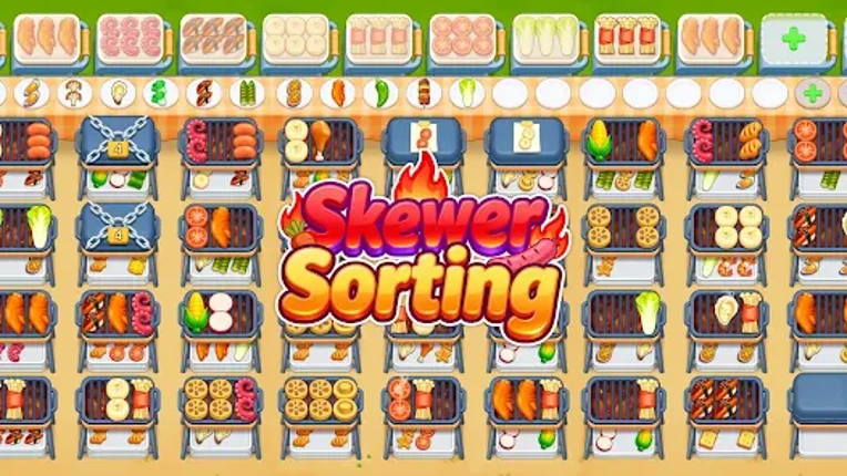 Skewer Sorting: BBQ Food Games Image