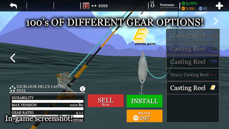 uCaptain: Boat Fishing Game 3D screenshot