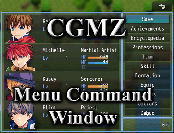 [CGMZ] Menu Command Window for RPG Maker MZ Image