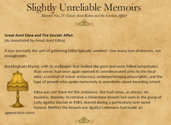 Slightly Unreliable Memoirs: Volume 6 screenshot