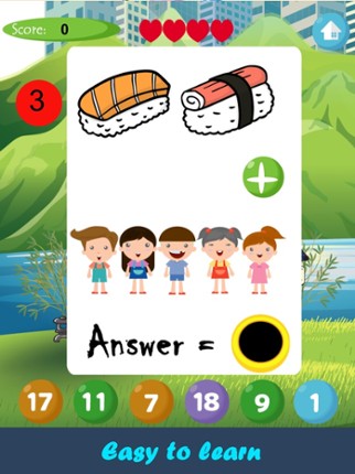 Sushi Math Addition & Subtraction screenshot