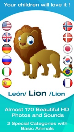 Safari and Jungle Animal Picture Flashcards for Babies, Toddlers or Preschool (Free) Image