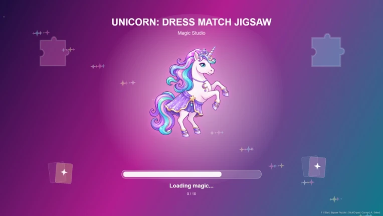 Unicorn: Dress Match Jigsaw Image