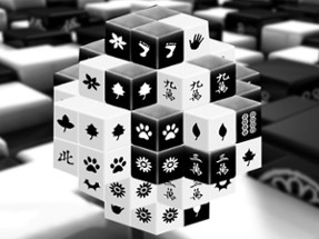 Black &amp; White Mahjong 3D Image