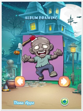 Coloring Book Cute Zombie Colorings Pages - pattern educational learning games for toddler & kids screenshot