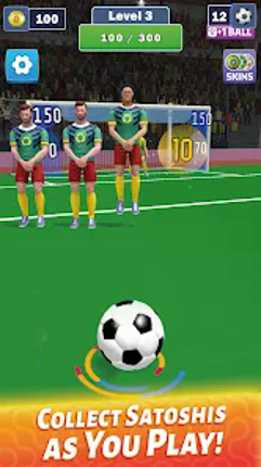 Bitcoin Goal Flick: Earn BTC screenshot