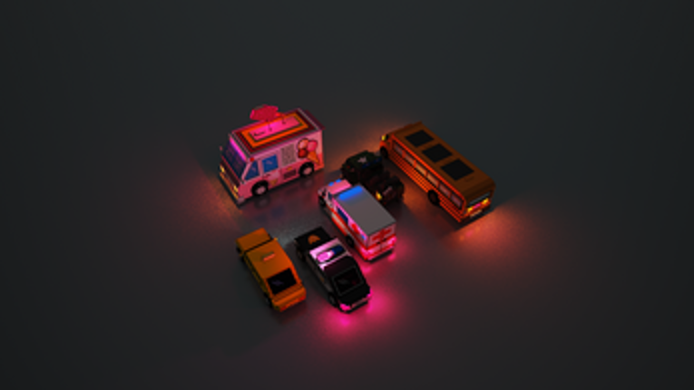 6 voxel 3D vehicles set Image