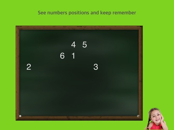 Numbers remember puzzle Image